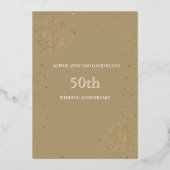 高級本箔50回結婚記念日 箔招待状 (裏面)