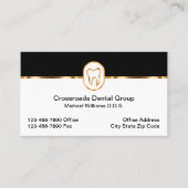 高級歯科医オフィス高級ビジネスカード 名刺 (正面)