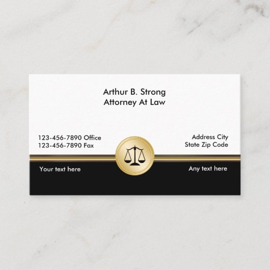 高級法律事務所名刺 名刺 (正面)