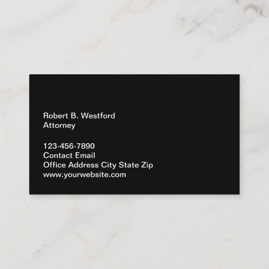 高級法律事務所弁護士名刺デザイン 名刺 (裏面)