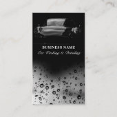 高級洗車洗浄車のQRコードブラック 名刺 (正面)