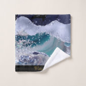 高級海波大理石カスタムタオル一式 バスタオルセット (ウォッシュタオル)