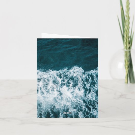 高級海軍ブルー沿岸ビーチ結婚式招待状 招待状 (裏面)