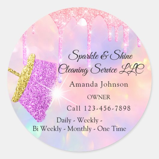 高級清掃サービスハウスドリップス自筆証書 ラウンドシール (正面)