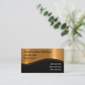 高級溶接建築名刺 名刺 (スタンド正面)