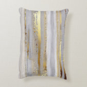 高級灰色の水彩及び金ゴールド質感 アクセントクッション (裏面(縦))