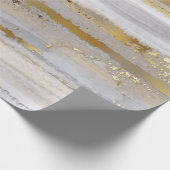 高級灰色の水彩及び金ゴールド質感 ラッピングペーパー (角)