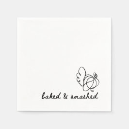 高級焼いた感謝祭ナプキン スタンダードカクテルナプキン