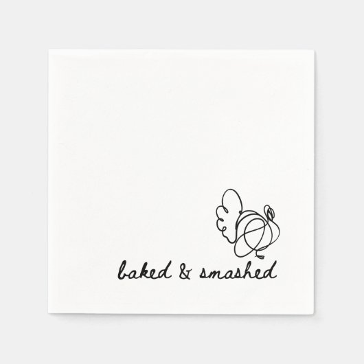 高級焼いた感謝祭ナプキン スタンダードカクテルナプキン (正面)