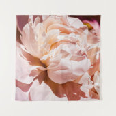 高級牡丹の花のフローラ背景 タペストリー (正面(横))