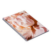 高級牡丹の花のフローラ背景 ノートブック (右側)