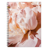 高級牡丹の花のフローラ背景 ノートブック (正面)