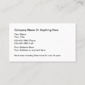 高級犬養成名刺テンプレート 名刺 (裏面)