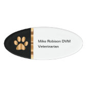 高級獣医スタッフ名タグデザイン 名札 (正面)