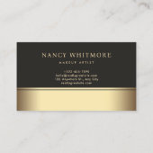 高級王室の金ゴールドグリッターエレガント 名刺 (裏面)