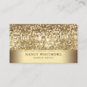 高級王室の金ゴールドグリッターエレガント 名刺 (正面)