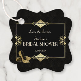 高級王室の金ゴールドブラックアールデコ1920結婚s フェイバータグ