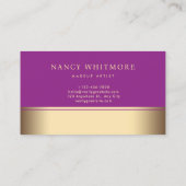 高級王室の金ゴールド&ピンクグリッターエレガント 名刺 (裏面)