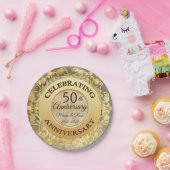 高級王室の金属結婚記念日 ペーパープレート (パーティー)