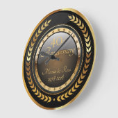 高級王室の金属金ゴールド結婚記念日 ラージ壁時計 (傾斜)