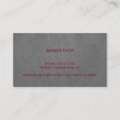 高級理容師ショップグレーレザールブルゴーニュ 名刺 (裏面)