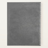 高級理容師ショップシルバーダークグレーレザールック プランナー手帳 (裏面)