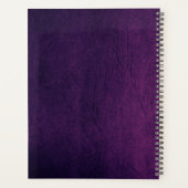 高級理容師ショップパープルレザールック金ゴールド プランナー手帳 (裏面)