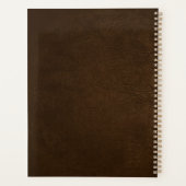 高級理容師ショップブラウンレザールック金ゴールド プランナー手帳 (裏面)