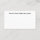 高級登録ナース医療用名刺 名刺 (裏面)