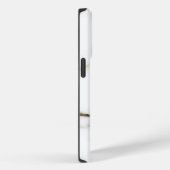 高級白い大理石のテクスチャ金ゴールドとグレーのアクセント Case-Mate iPhoneケース (裏面 / 右)