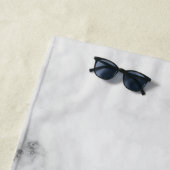 高級白い大理石のテクスチャ ビーチタオル (インサイチュ)