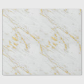 高級白と金ゴールド大理石 ラッピングペーパー (フラット)