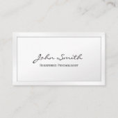 高級白人登録心理学者名刺 エンクロージャーカード (正面)