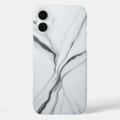 高級白大理石ケース - 洗練されたブラックフロー Case-Mate iPhoneケース (裏面)
