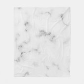 高級白大理石テクスチャーカスタムモノグラム フリースブランケット (正面)