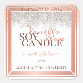 高級白製品包装ラベルバラ金ゴールド スクエアシール