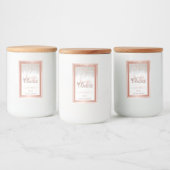 高級白製品包装ラベルバラ金ゴールド フードラベル (ボトル)