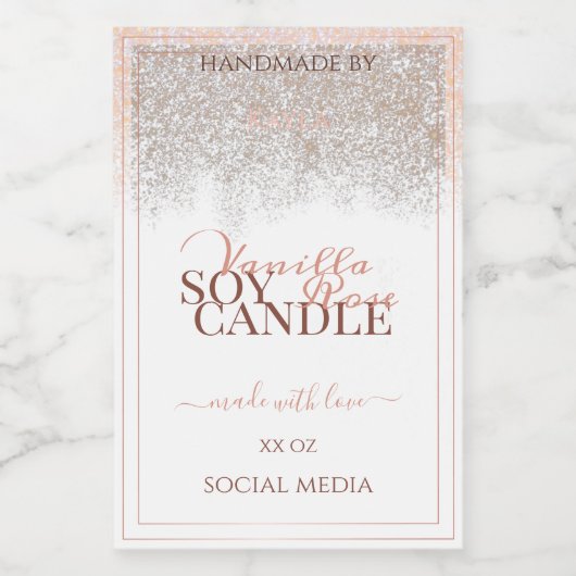 高級白製品包装ラベルバラ金ゴールド フードラベル (シングルラベル)