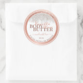 高級白製品包装ラベルバラ金ゴールド ラウンドシール (バッグ)