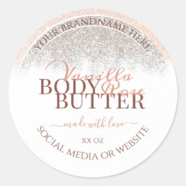 高級白製品包装ラベルバラ金ゴールド ラウンドシール