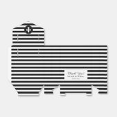 高級白黒ストライプの結婚式の引き出物箱 フェイバーボックス (折り畳みなし)