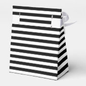 高級白黒ストライプの結婚式の引き出物箱 フェイバーボックス (裏面サイド)