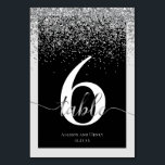 高級白黒タイポグラフィ結婚グリッター テーブルナンバー<br><div class="desc">美しい。シック。君もだ。これらの美しいテーブル番号で結婚式のレセプションに贅沢を追加</div>