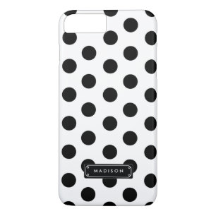 高級白黒ビッグ水玉模様 iPhone 8 PLUS/7 PLUSケース
