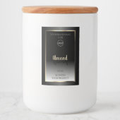 高級白黒製品ラベル金ゴールドフレームロゴ フードラベル (正面)