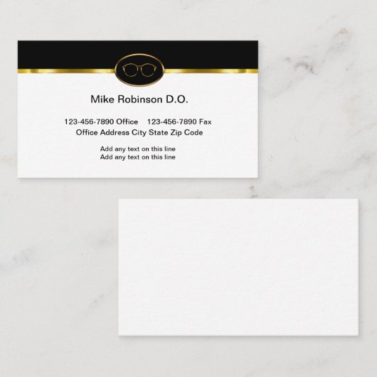 高級眼科医のアイドクター名刺 名刺 (正面/裏面)