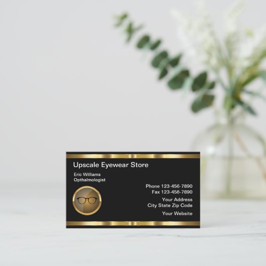 高級眼鏡検眼用名刺 名刺 (スタンド正面)