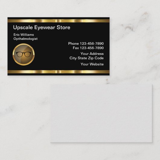 高級眼鏡検眼用名刺 名刺 (正面/裏面)
