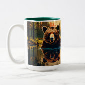 高級磁器マグカップ：コーヒー体験を向上 ツートーンマグカップ (左)