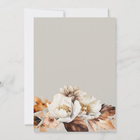 高級秋フローラ80thバースデーパーティー 招待状 (裏面)